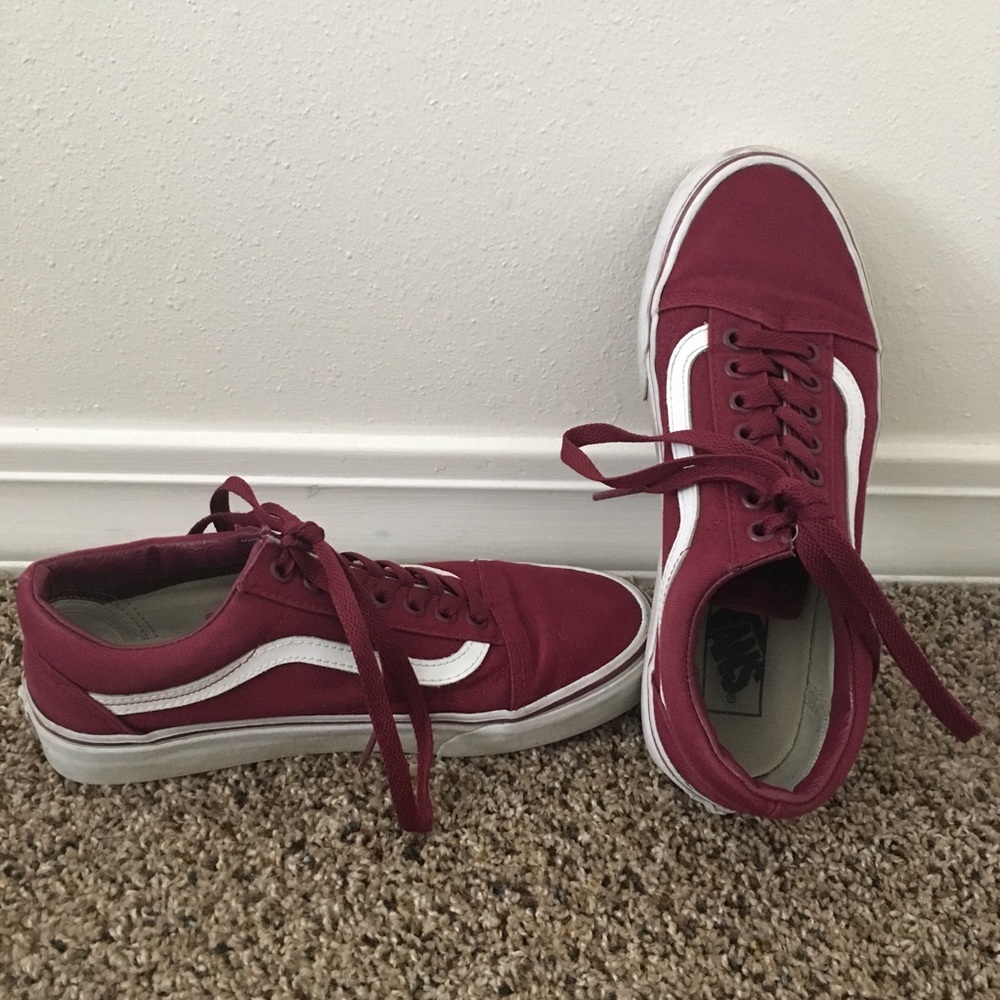 Maroon Red Classic Vans